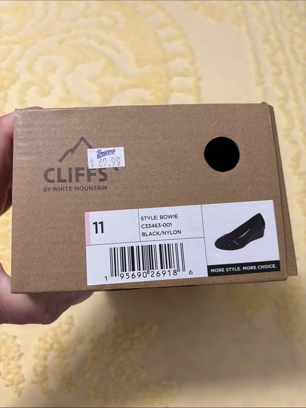 Cliff by White Mountain Black Women's Ballet Flats